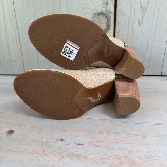 UGG AUDREY EXOTIC EMBOSSED LEATHER PEEP TOE SHOES - Picture 7 of 7